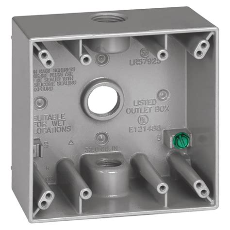 cast 2 x 4 electrical boxes 1 2 hole|emerson cast hub box.